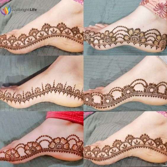 Leg Mehndi Design Simple