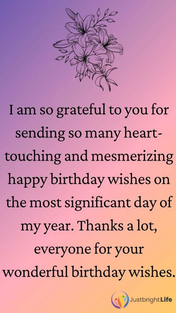 Saying Thanks For Birthday Wishes