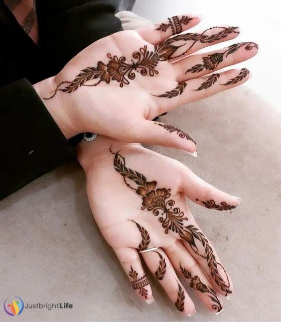 Simple Arabic Front Hand Henna Designs