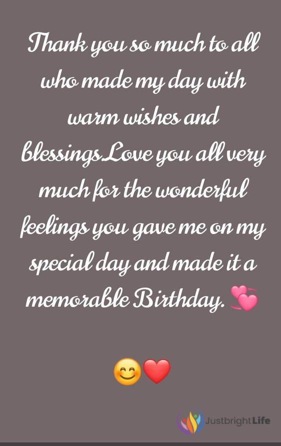 Thanku Cards Messages For Birthday