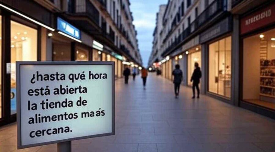 hasta que hora esta abierta la tienda de alimentos mas