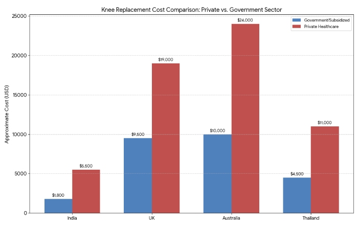 Knee Replacement Cost Comparison_ Private vs. Government Sector
