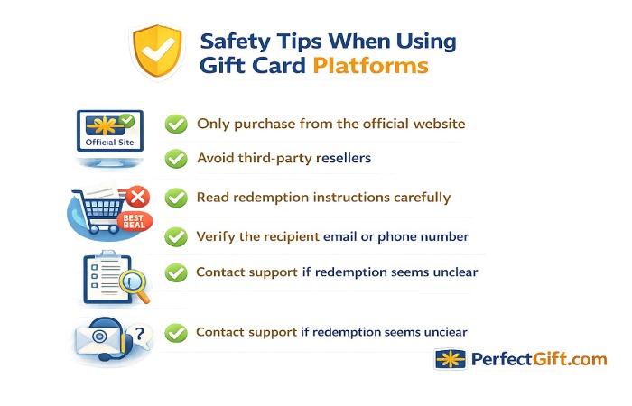 safety tips when using gift card platforms