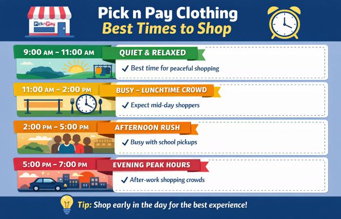 best times to shop at pick n pay
