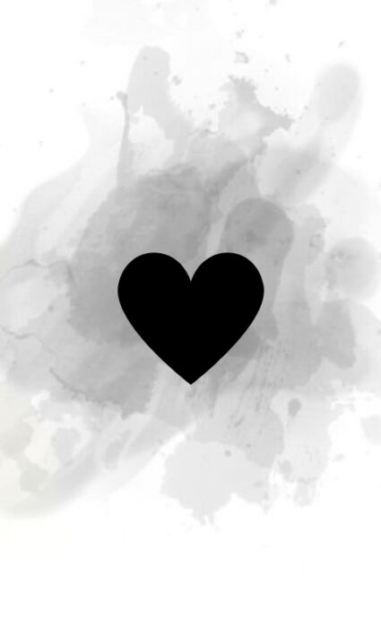 heart instagram highlight cover black