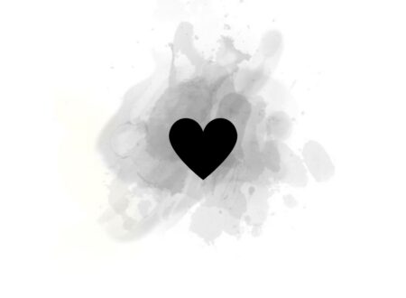 heart instagram highlight cover black