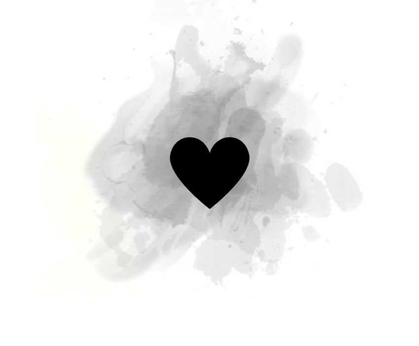 heart instagram highlight cover black