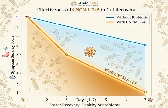 effectiveness of cncm i-745 in gut recovery