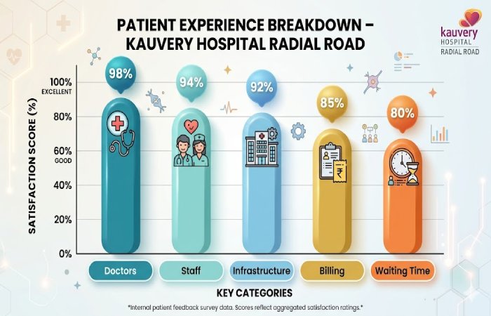 patient experience breakdown – kauvery hospital radial road