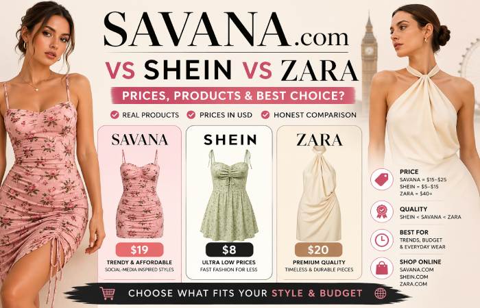 savana vs shein vs zara