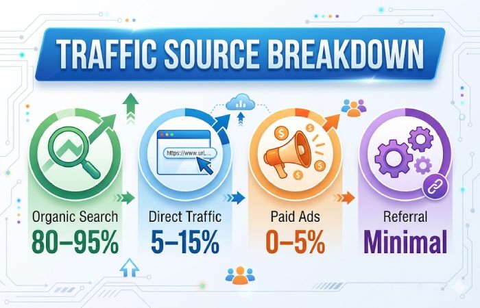 traffic source breakdown