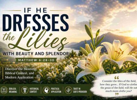 if he dresses the lilies with beauty and splendor